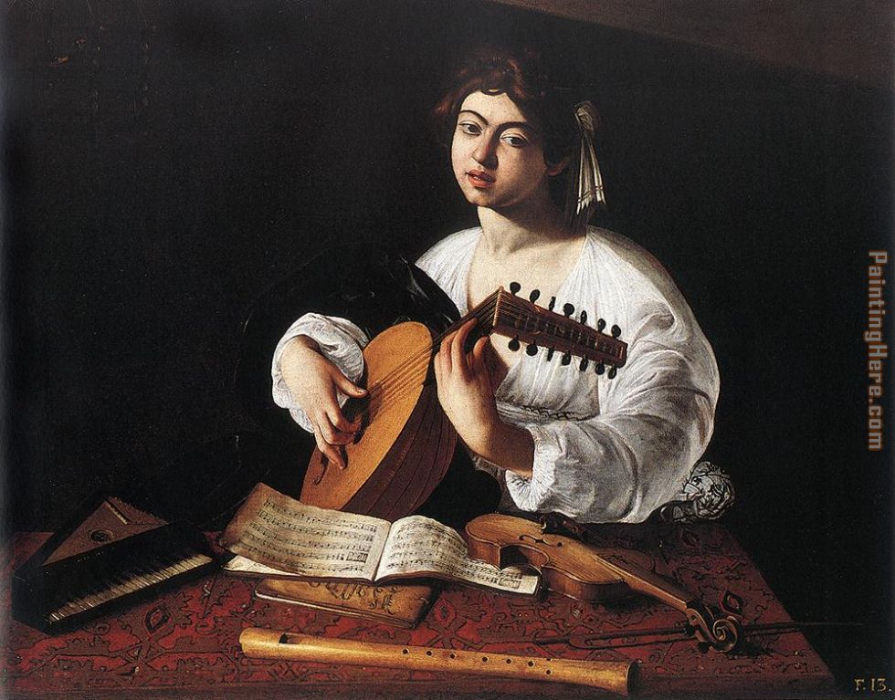 The Lute Player painting - Caravaggio The Lute Player art painting